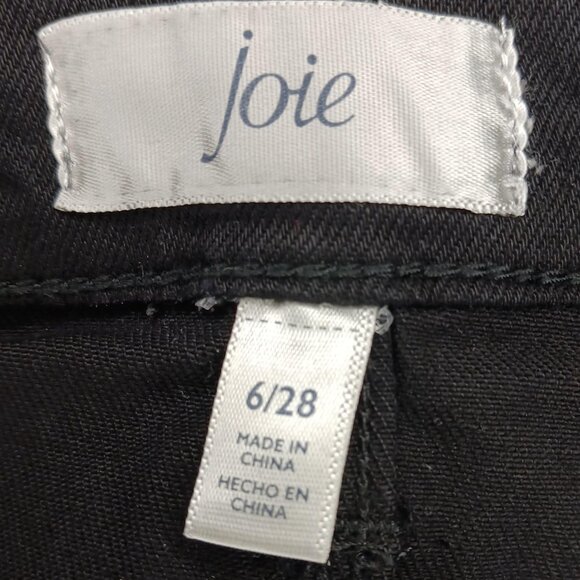 Joie Womens Size 6/28 Skinny Jeans Black Split Zippers Cargo Pocket Ladies Sz 6 - Picture 3 of 9